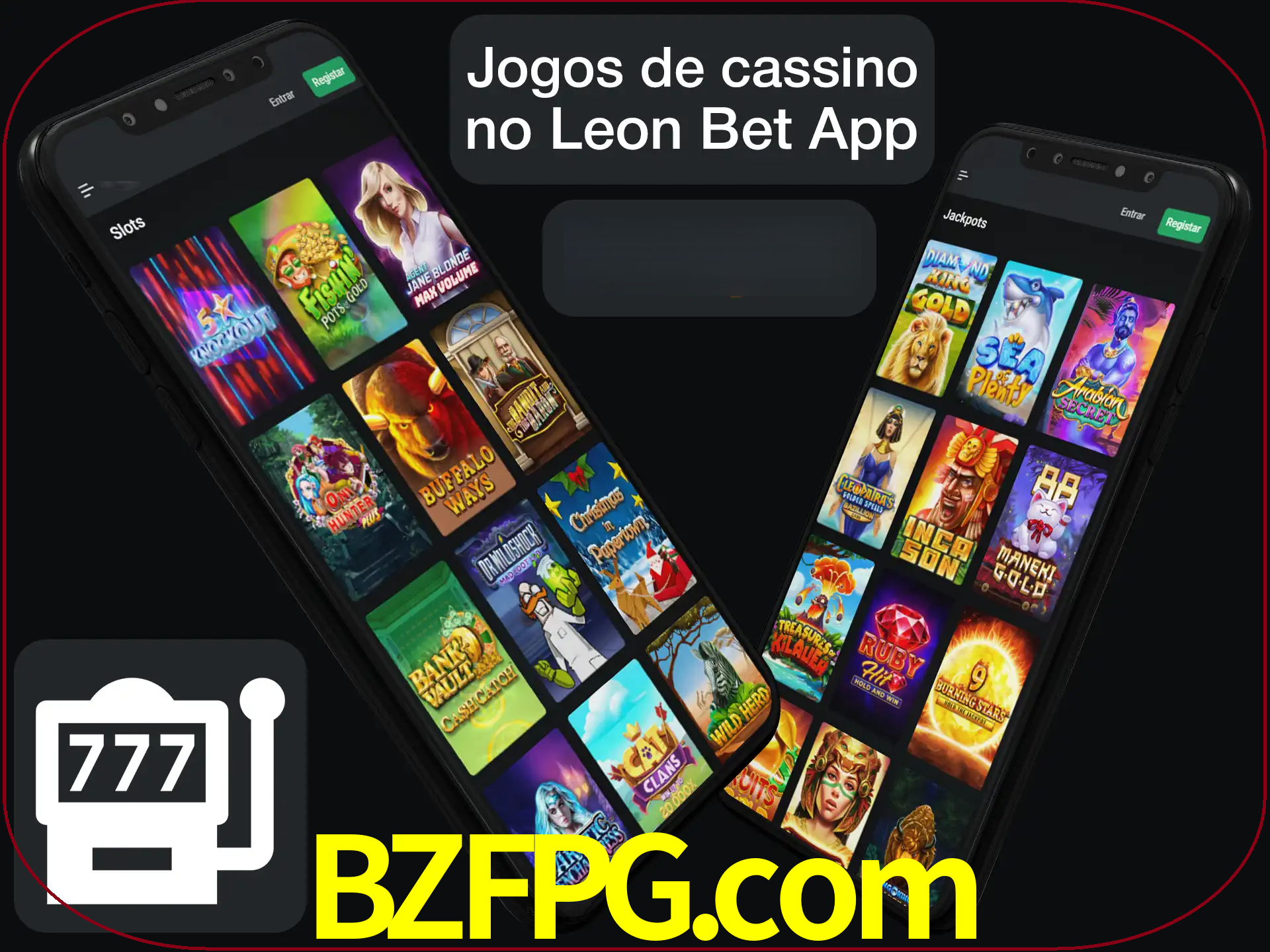 Escolha quais jogos de cassino jogar no app.