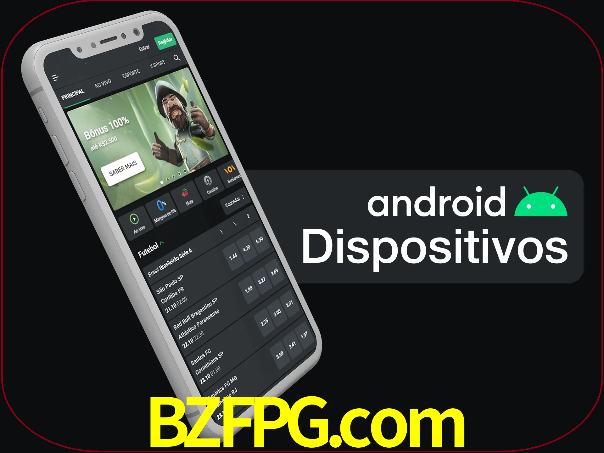 O aplicativo suporta a maioria de todos os dispositivos Android.