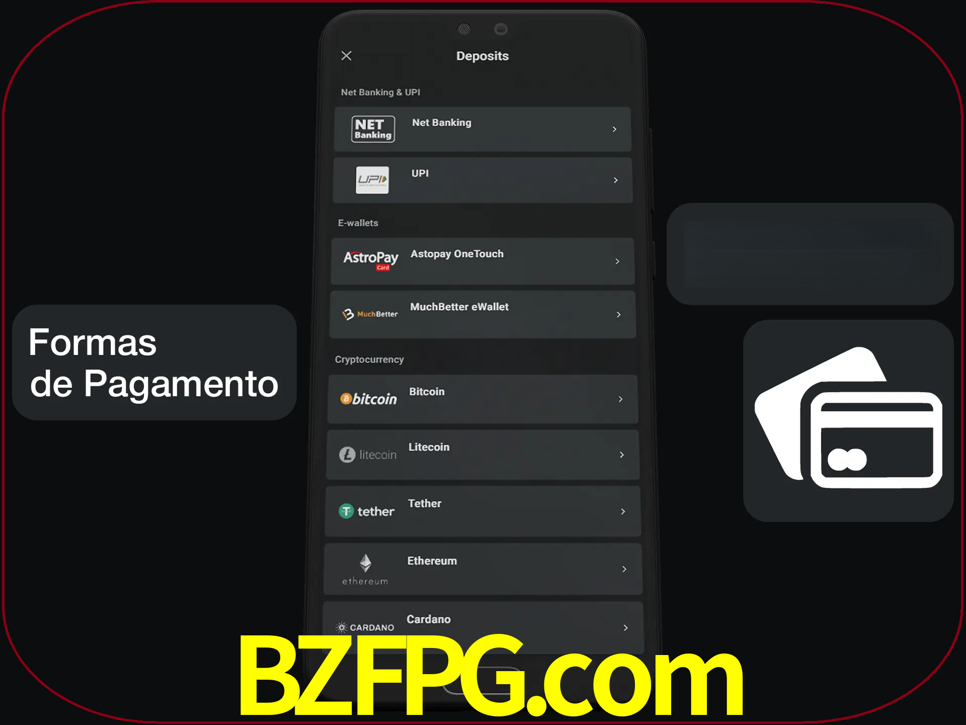 Escolha a forma de pagamento de sua preferência.