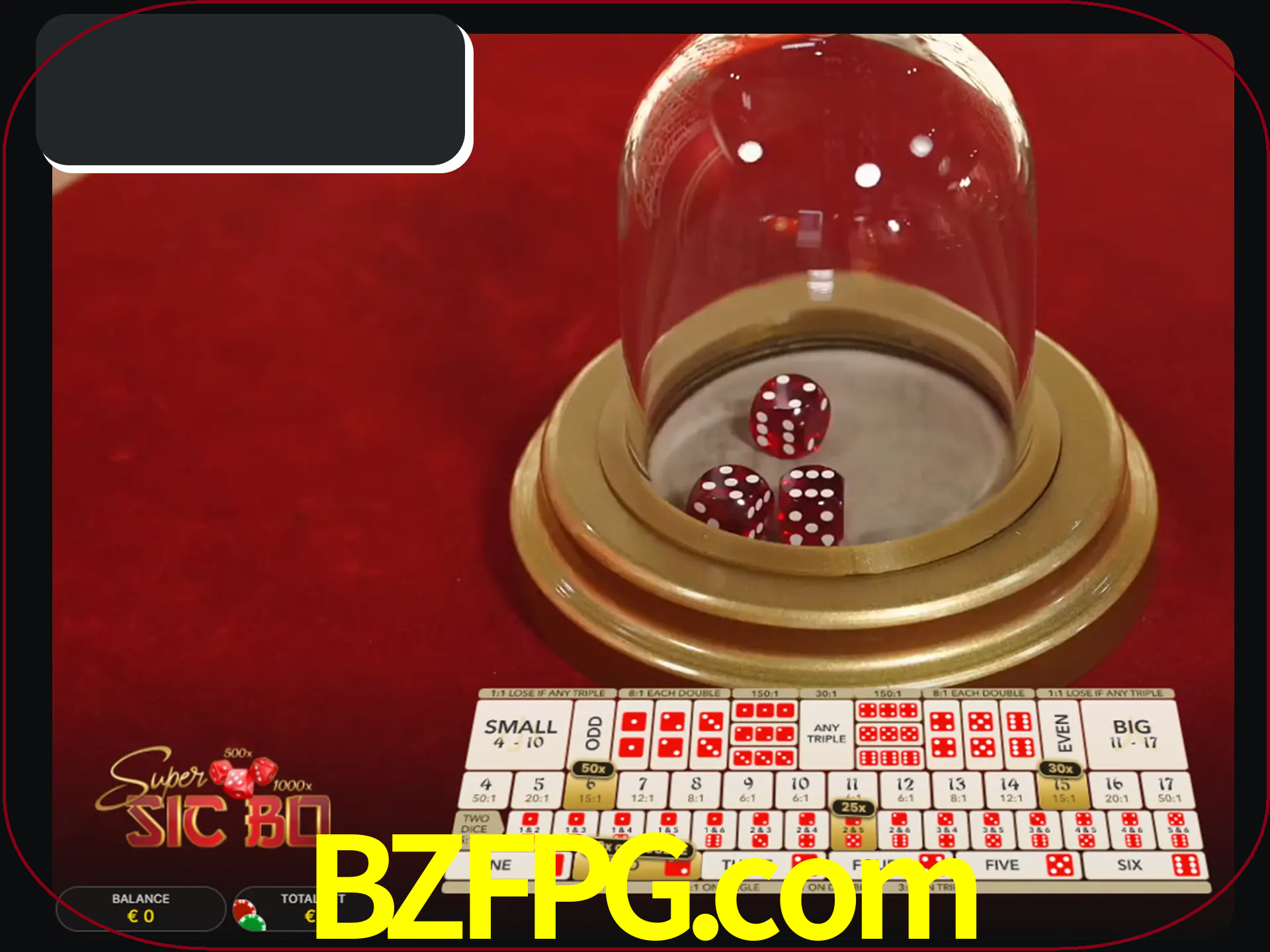 Deixe os dados ao seu lado nos jogos da Sic Bo.
