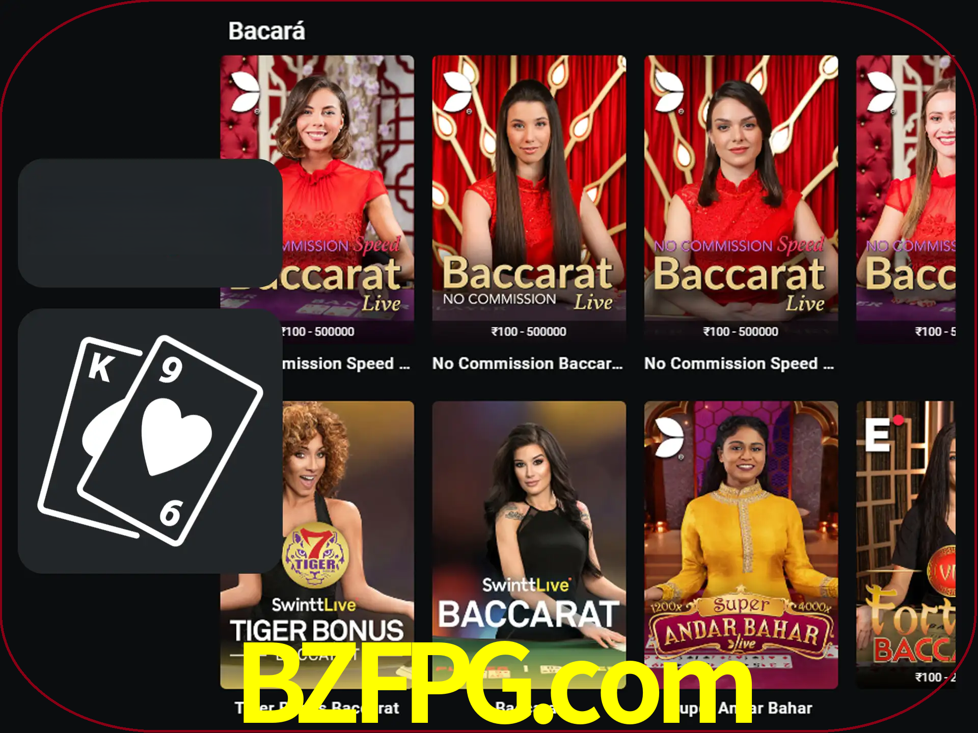 Ganhe muito dinheiro jogando jogos de bacará.