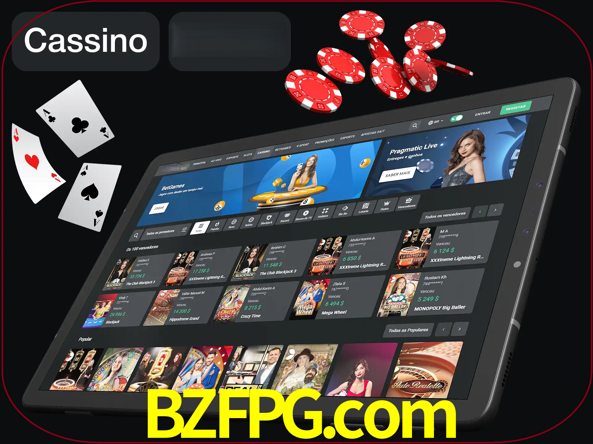 Jogue vários jogos de cassino em nosso cassino.