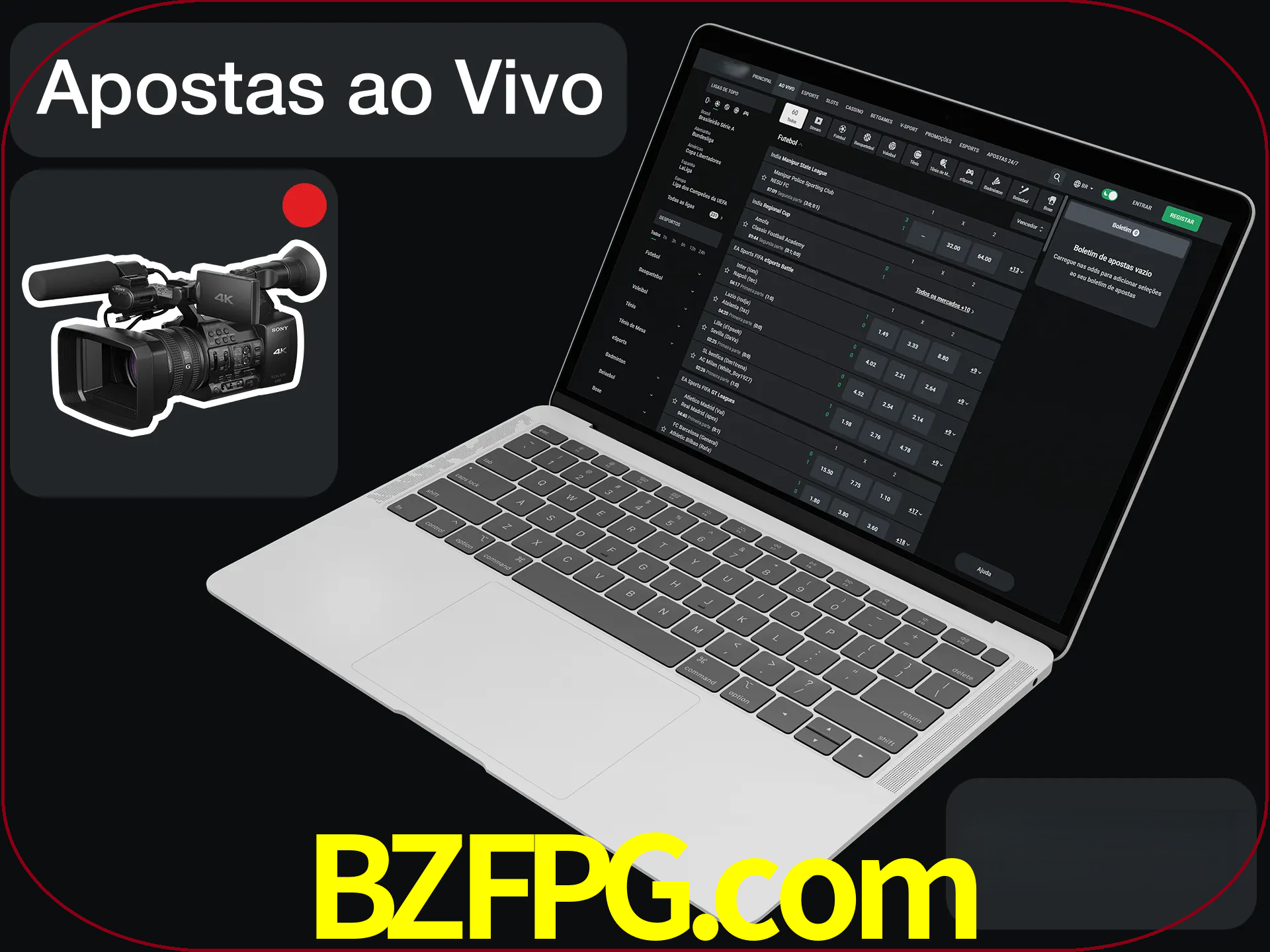 Aposte em formato ao vivo em nosso site.